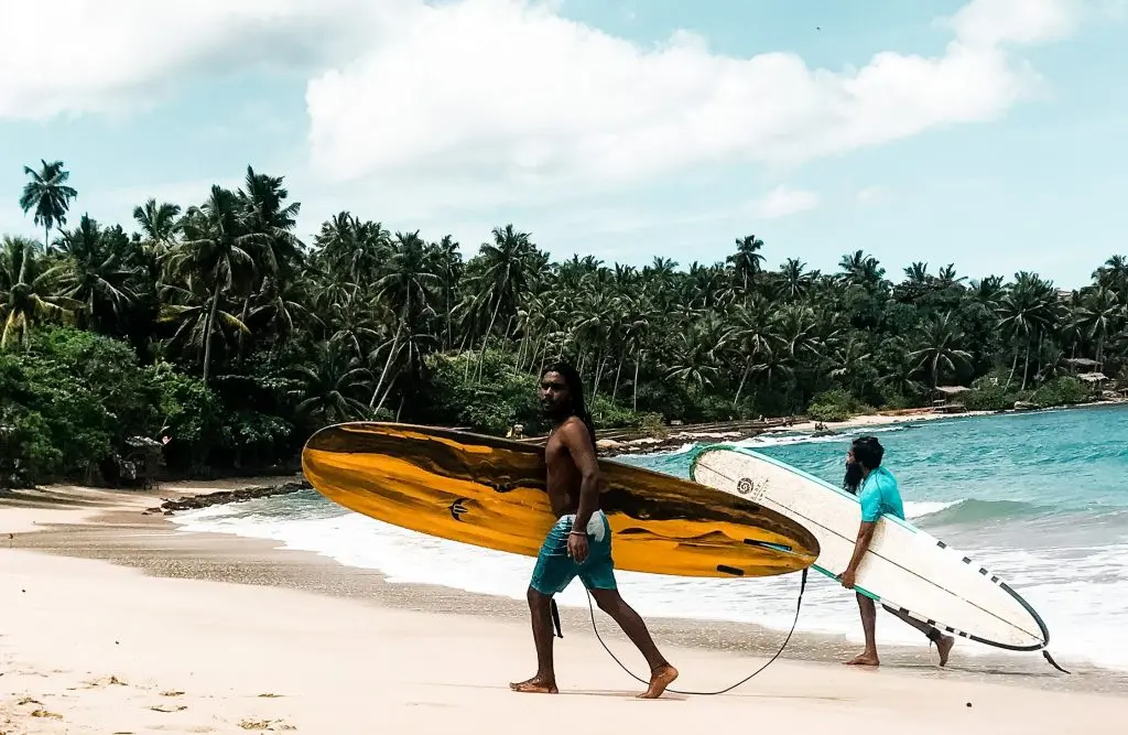 Sri Lankan surfers